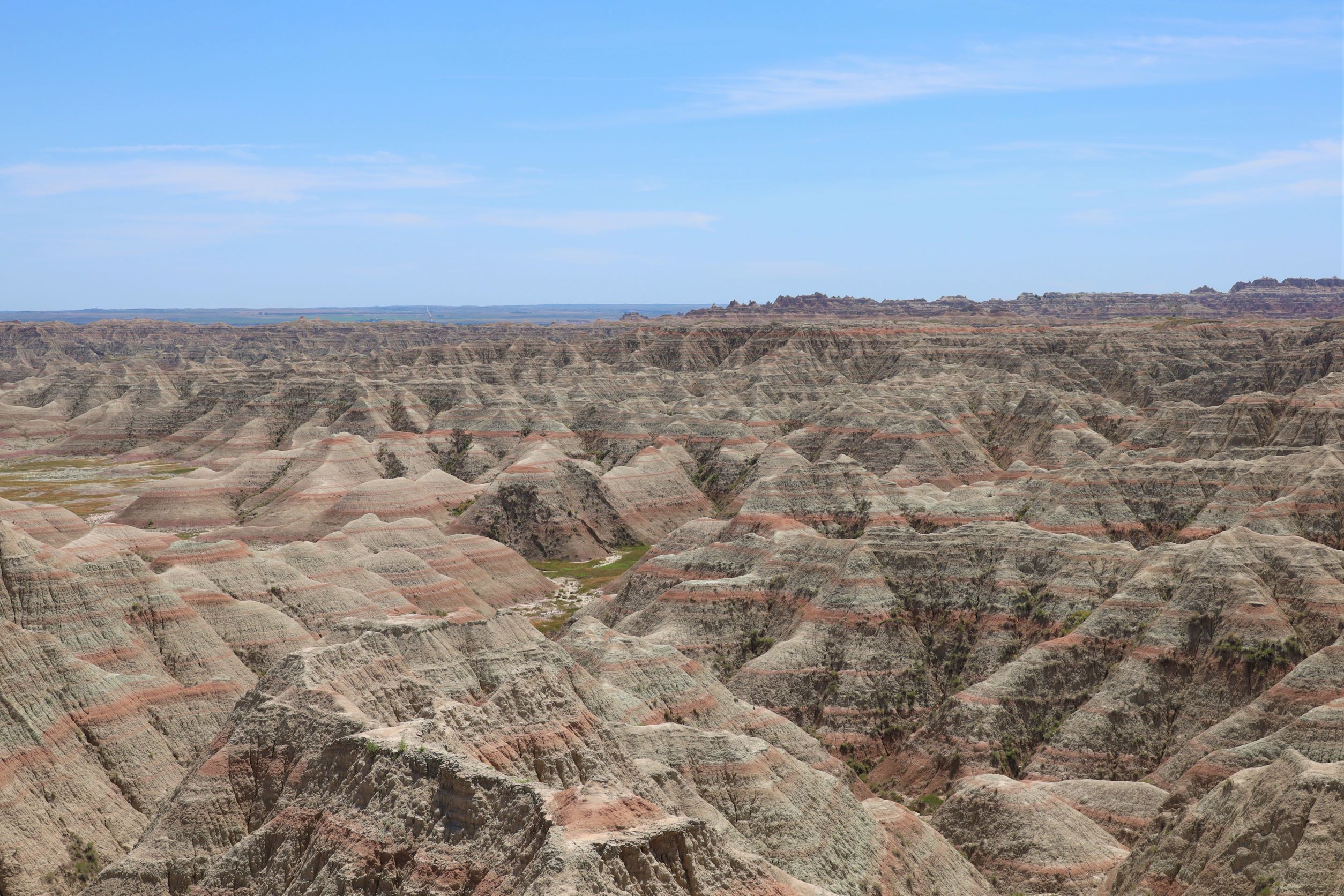 Rolling buttes of Badlands National Park