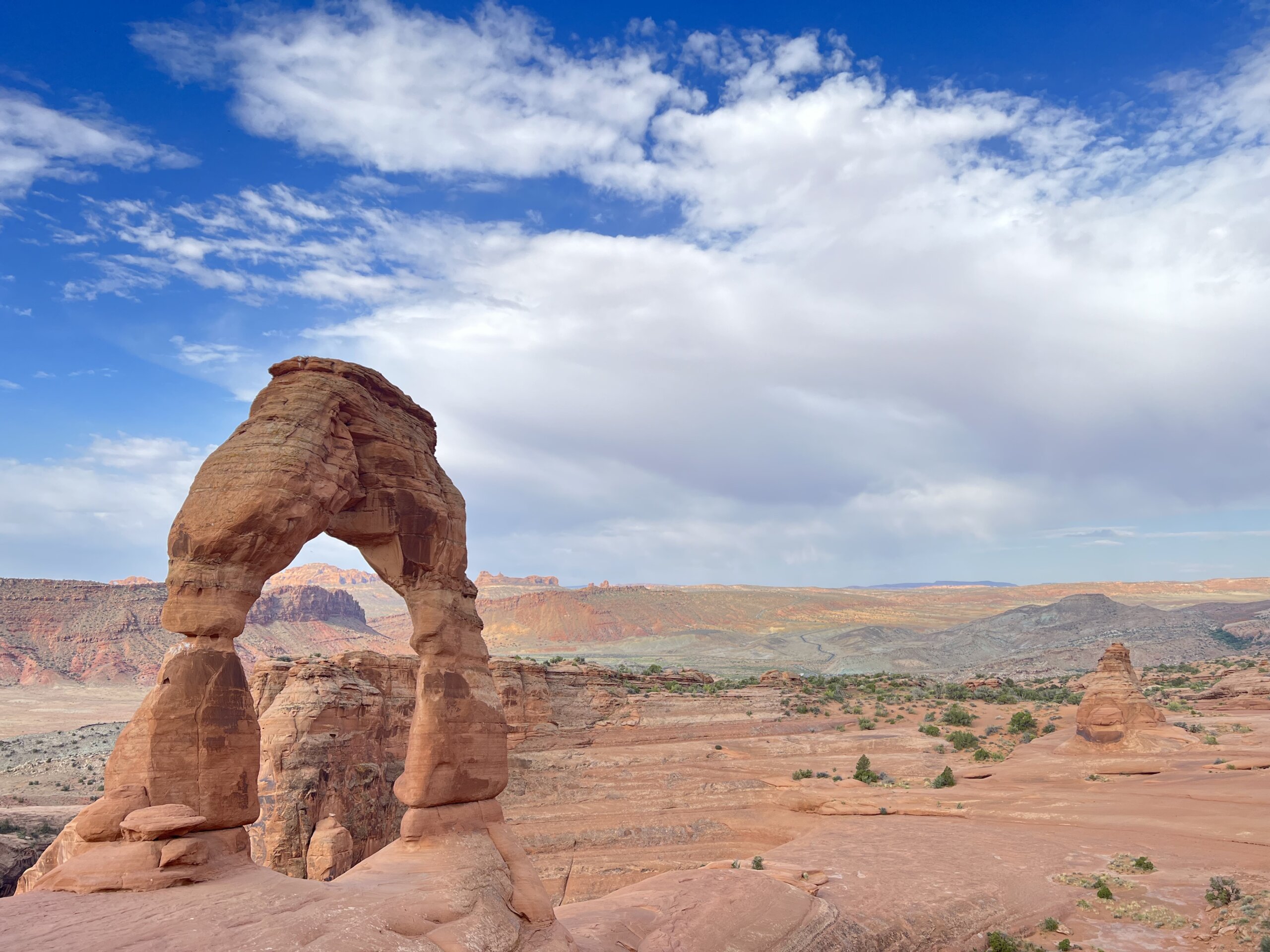 Delicate Arch at Arches National Park is one of the most famous hikes at the park. Many consider Arches National Park to be one of the best national parks in the USA.